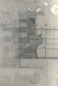 Design for en prekestol i Sint-Jacobskerk i Haag